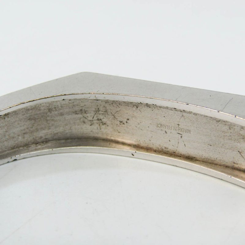 LOUIS VUITTON Damier Stainless Steel Bangle Silver - Logoexplore - Image 5