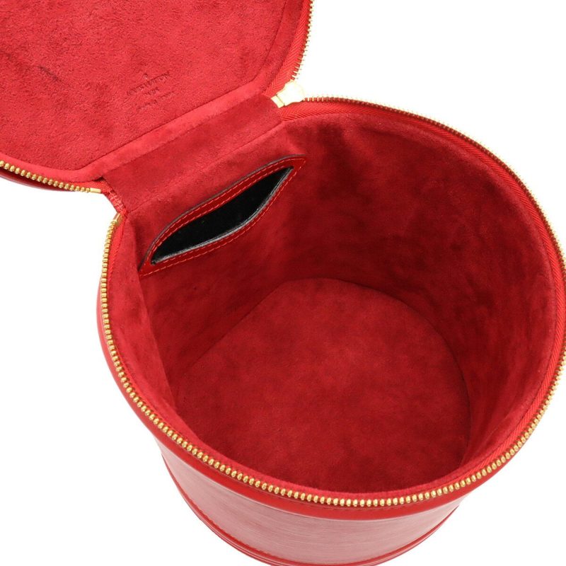 LOUIS VUITTON Epi Cannes Handbag Vanity Bag Leather Red Castilian M48037 - Logoexplore - Image 5