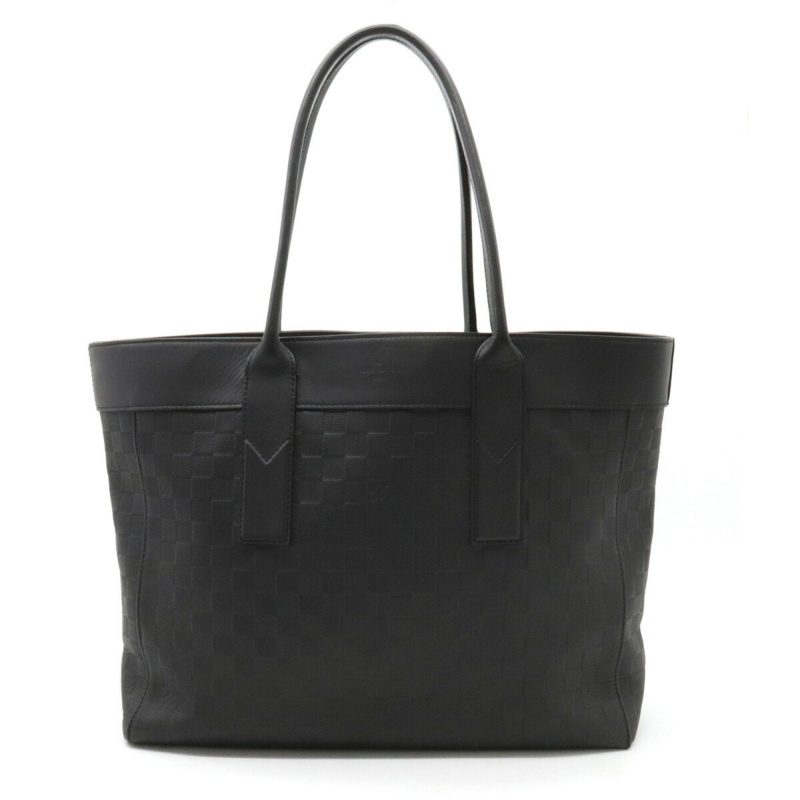 LOUIS VUITTON Damier Infini Cava Voyage Tote Bag Shoulder Leather Onyx Black N42239 - Logoexplore