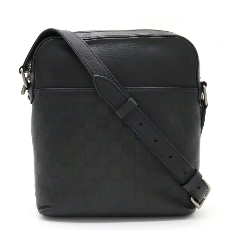 LOUIS VUITTON Damier Infini Pochette District Shoulder Bag Onyx Black N23355 - Logoexplore