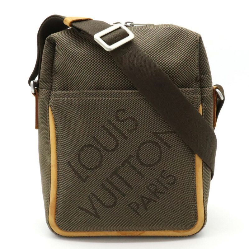 LOUIS VUITTON Damiergeant Citadin Shoulder Bag Canvas Tail Khaki M93040 - Logoexplore