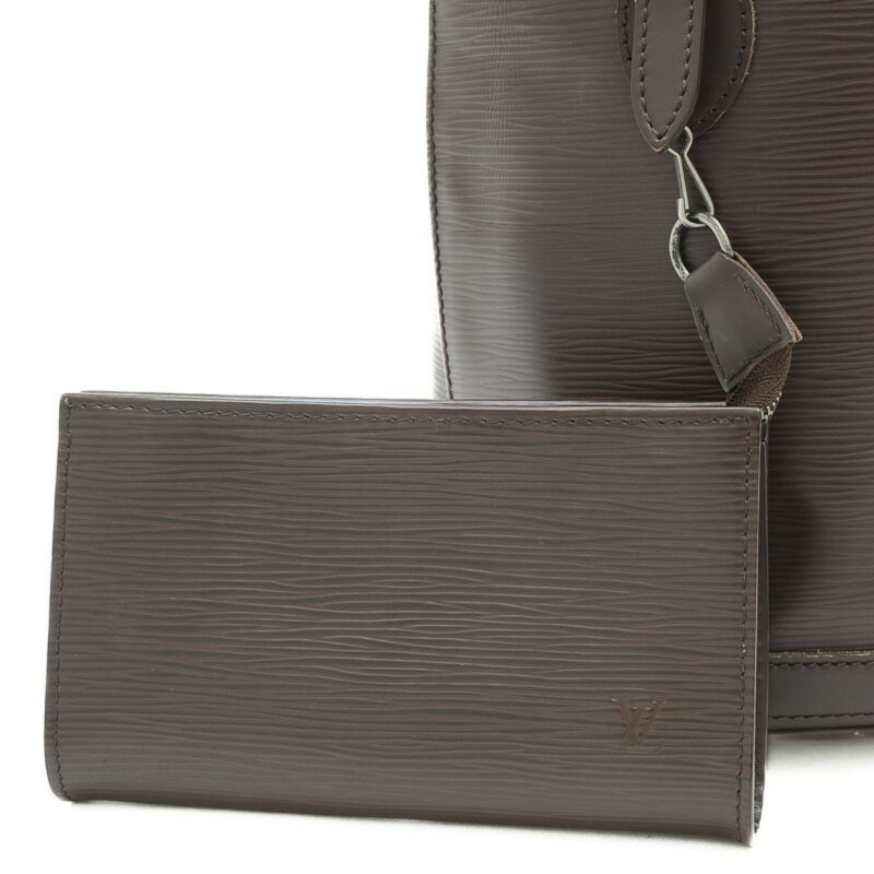 LOUIS VUITTON Epi Bucket PM Tote Bag with Pouch Mocha Brown M58990 - Logoexplore - Image 5
