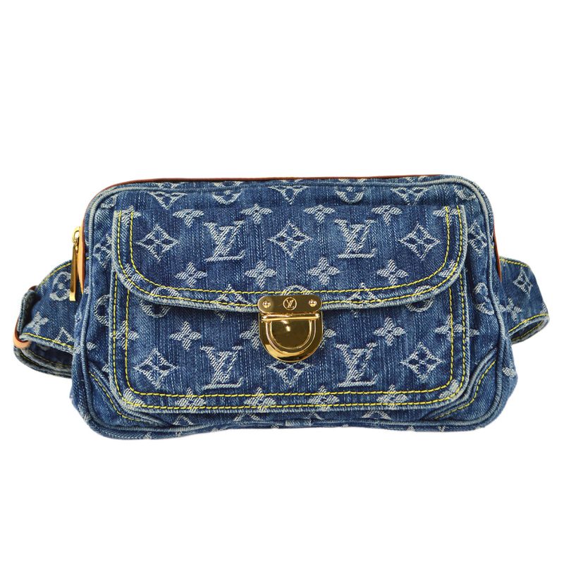 LOUIS VUITTON Bum Bag Waist Pouch Indigo Monogram Denim M95347 68407 - Logoexplore