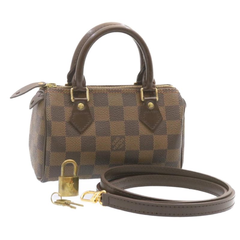 LOUIS VUITTON Damier Ebene Mini Speedy Hand Bag SP Order LV  23260A - Logoexplore