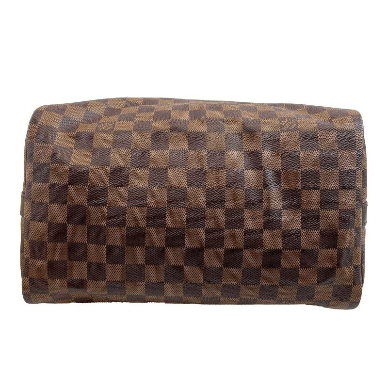 LOUIS VUITTON Excellent Damier Ebene Speedy Bandouliere 30 Brown Handbag - Logoexplore - Image 4