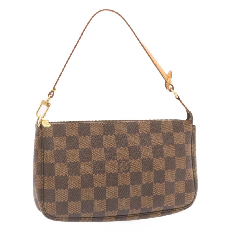 LOUIS VUITTON Damier Ebene Pochette 100th Accessoires Pouch N41206 25208A - Logoexplore