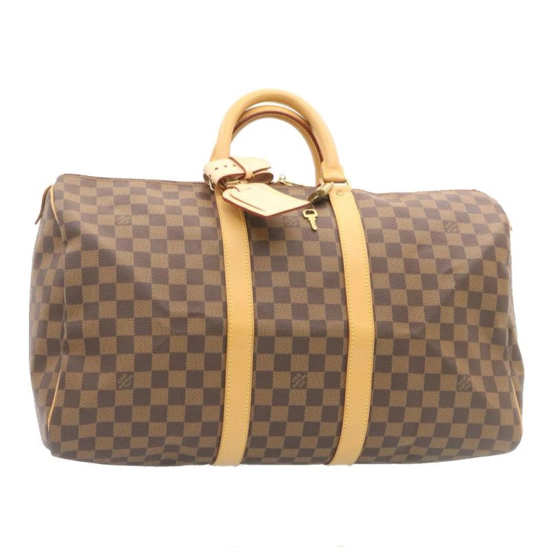 LOUIS VUITTON Damier Ebene Keepall 45 Boston Bag LV  26495A - Logoexplore
