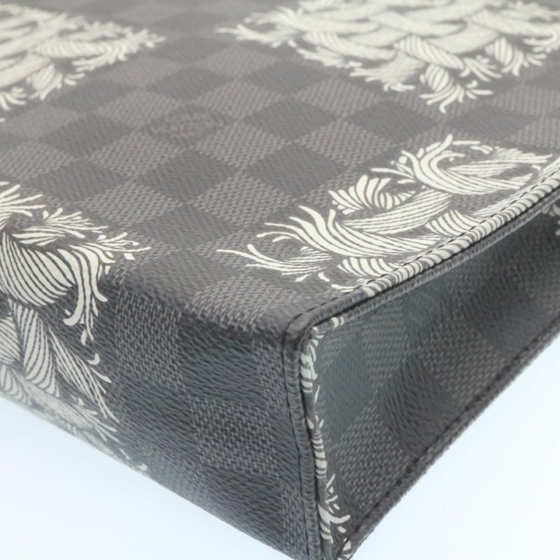 LOUIS VUITTON Damier Graphite Pochette Voyage Clutch Bag N61234 LV 27628A - Logoexplore - Image 9