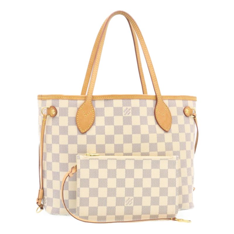 LOUIS VUITTON Damier Azur Neverfull PM Tote Bag N41362 29025 - Logoexplore