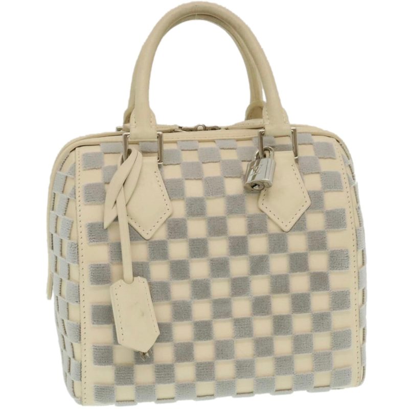LOUIS VUITTON Damier Cubic Speedy Cube PM Hand Bag White M48909 LV  29243A - Logoexplore