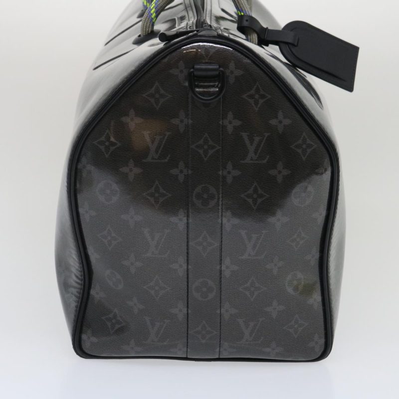 LOUIS VUITTON Eclipse Glaze Keepall Bandouliere 50 Boston Bag M43901 Auth 29548A - Logoexplore - Image 4