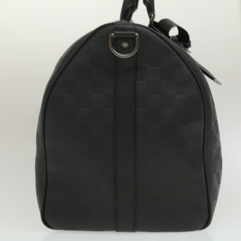 LOUIS VUITTON Damier Infini Keepall Bandouliere 45 Boston Bag N41145 LV 29957A - Logoexplore - Image 4
