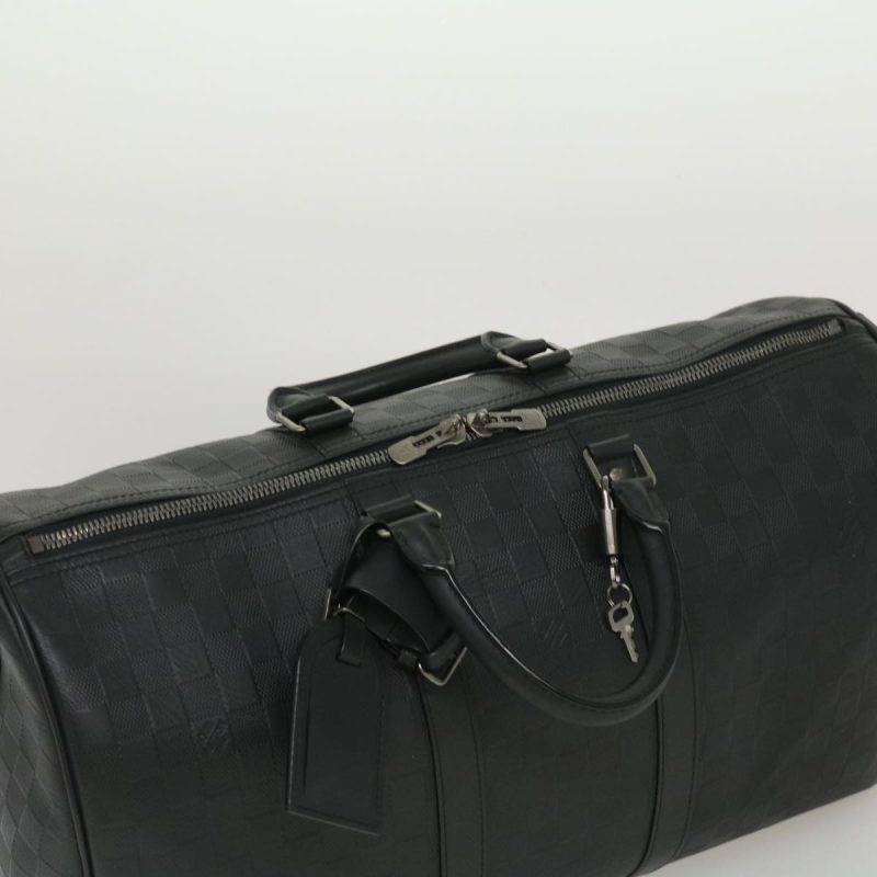 LOUIS VUITTON Damier Infini Keepall Bandouliere 45 Boston Bag N41145 LV 29957A - Logoexplore - Image 6
