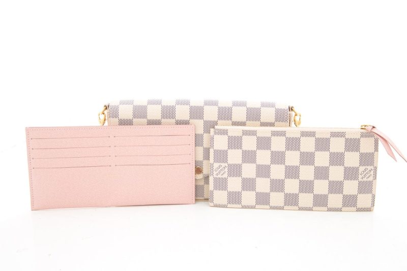 Louis Vuitton Felicie Pochette White Damier Cross-Body - Logoexplore - Image 9