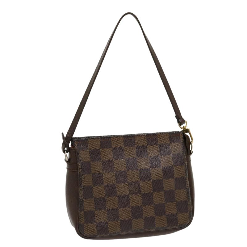 LOUIS VUITTON Damier Ebene Trousse Makeup Hand Pouch N51982 30445 - Logoexplore