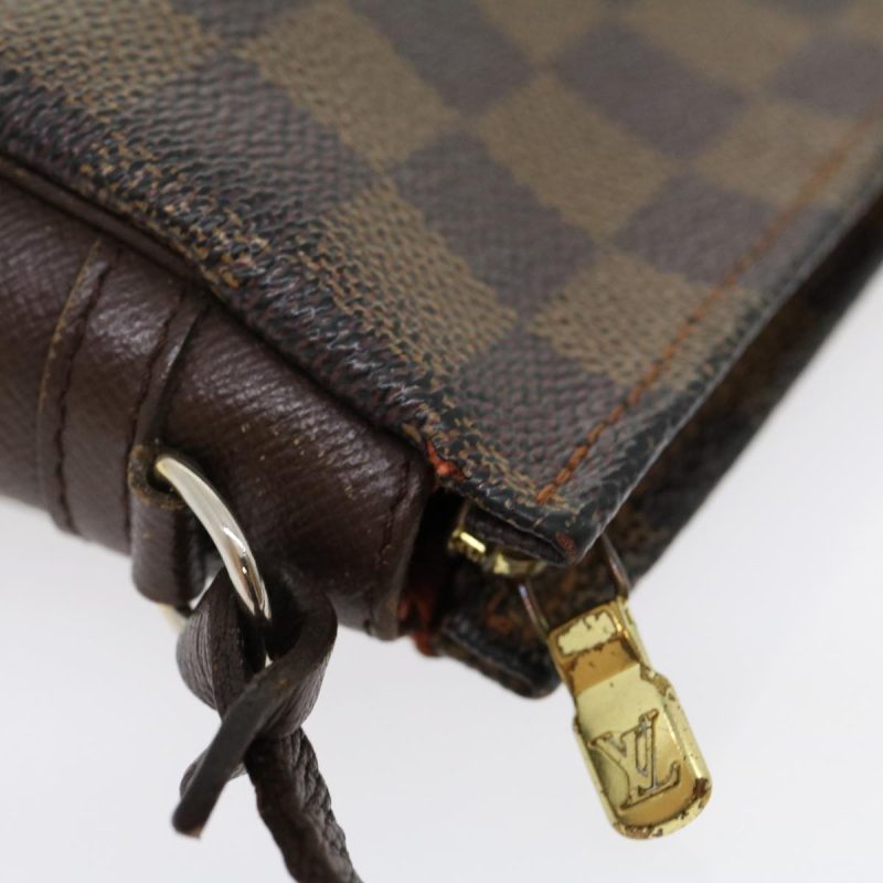 LOUIS VUITTON Damier Ebene Trousse Makeup Hand Pouch N51982 30445 - Logoexplore - Image 7