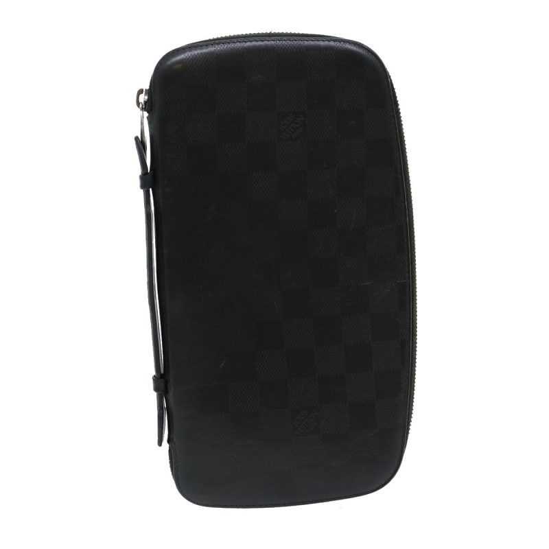 LOUIS VUITTON Damier Infini Atoll Travel Case Black N41380 30675 - Logoexplore