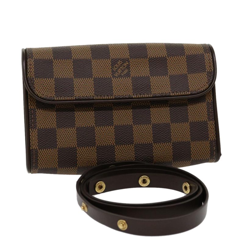 LOUIS VUITTON Damier Ebene Pochette Florentine Waist Bag N51856  30752A - Logoexplore