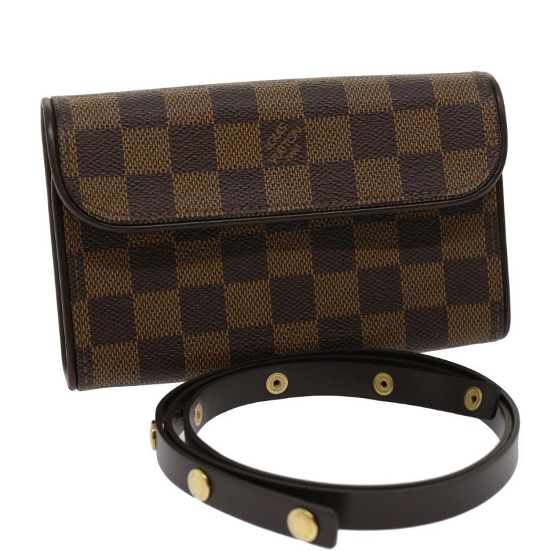 LOUIS VUITTON Damier Ebene Pochette Florentine Waist Bag N51856  30824A - Logoexplore