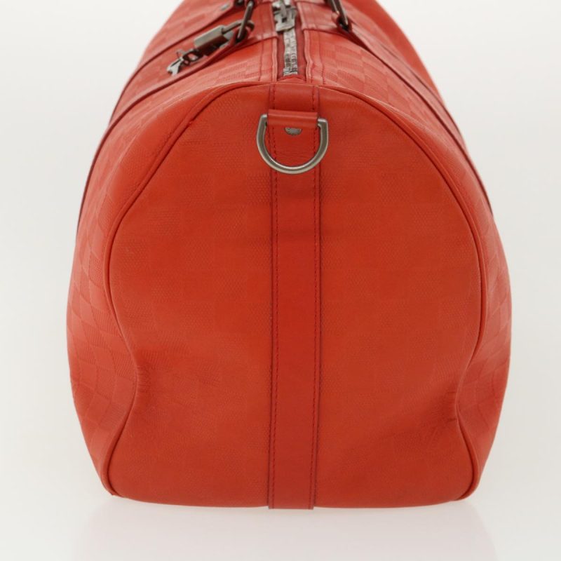 LOUIS VUITTON Damier Infini Keepall Bandouliere 45 Boston Bag Red 31886 - Logoexplore - Image 3