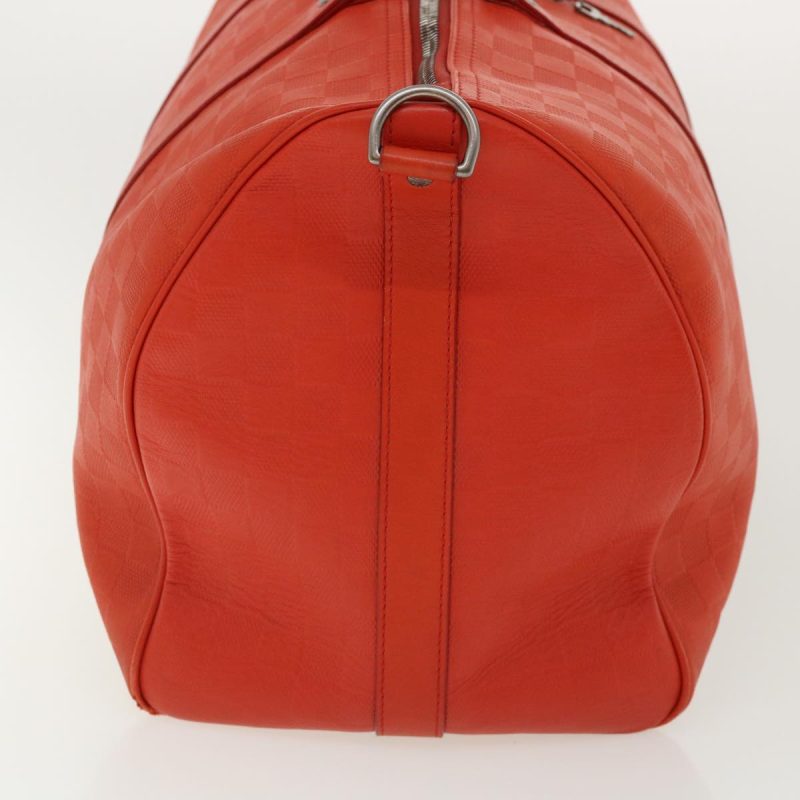 LOUIS VUITTON Damier Infini Keepall Bandouliere 45 Boston Bag Red 31886 - Logoexplore - Image 4