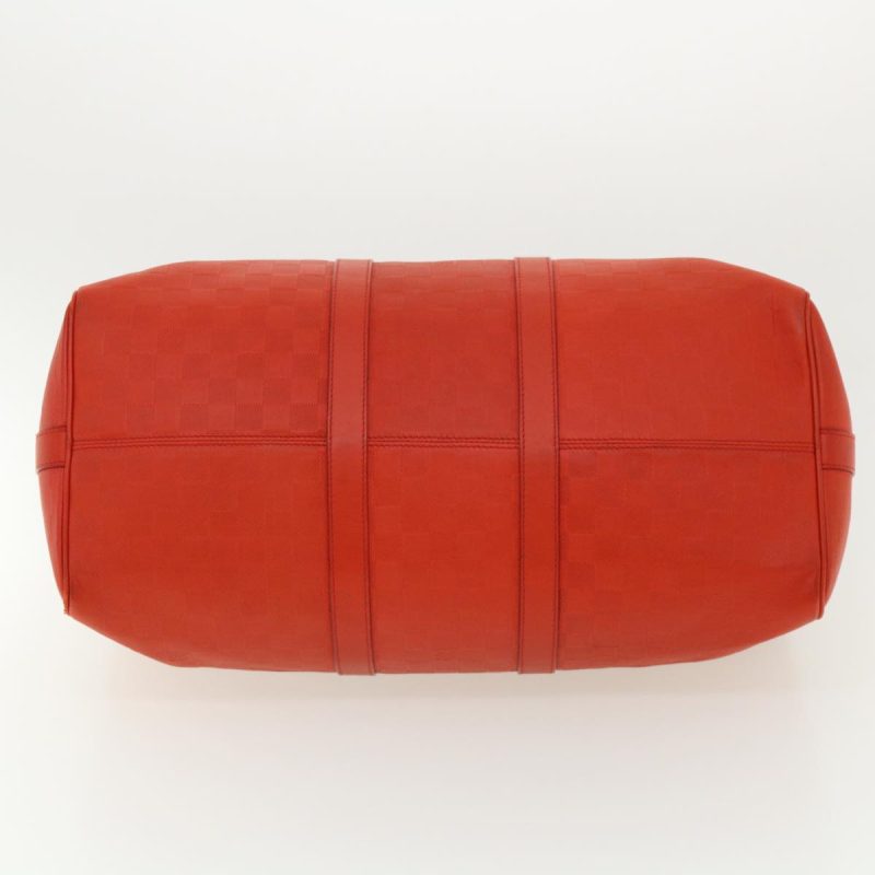 LOUIS VUITTON Damier Infini Keepall Bandouliere 45 Boston Bag Red 31886 - Logoexplore - Image 5