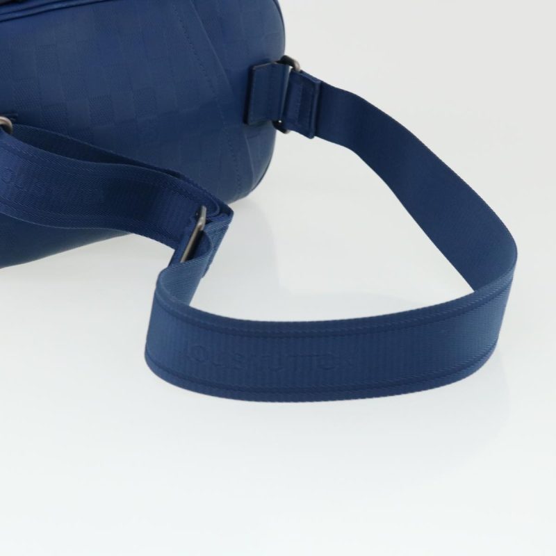 LOUIS VUITTON Damier Infini Ambreil Shoulder Bag Leather Blue N41354 LV 31997A - Logoexplore - Image 7