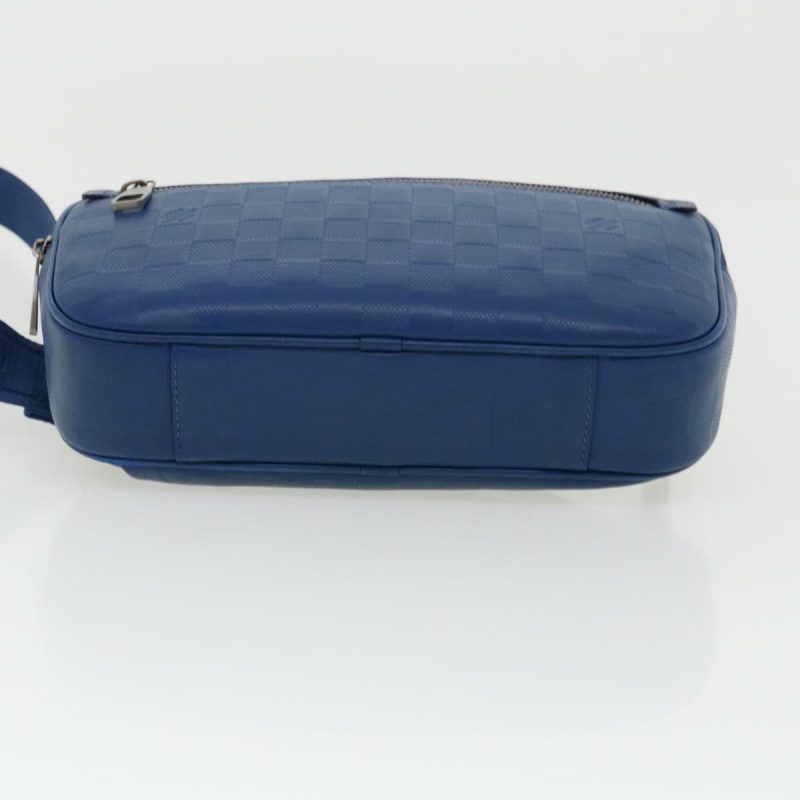 LOUIS VUITTON Damier Infini Ambreil Shoulder Bag Leather Blue N41354 LV 31997A - Logoexplore - Image 5