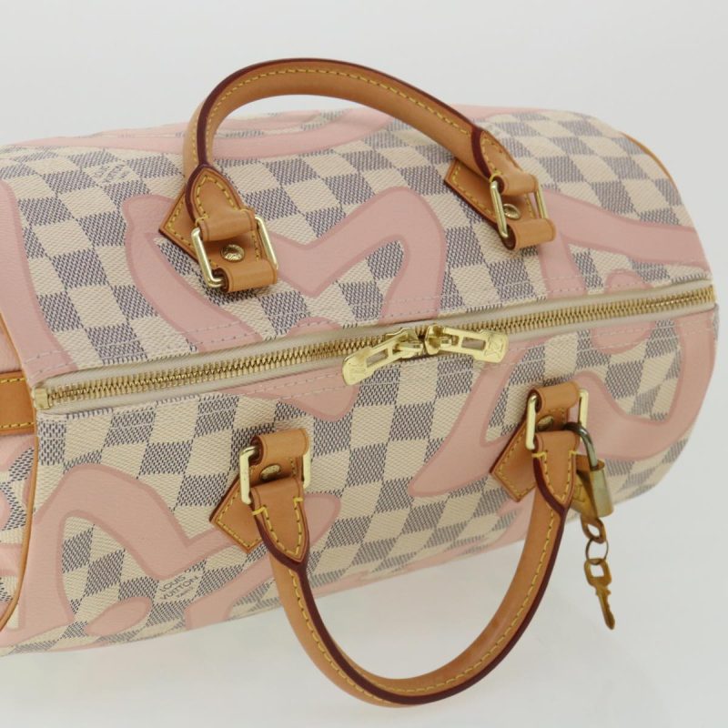 LOUIS VUITTON Damier Azur Tahiti Speedy Bandouliere30 HandBag 2Way N41052 32592A - Logoexplore - Image 6