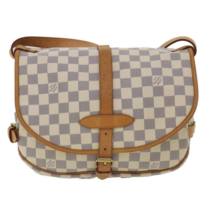 LOUIS VUITTON Damier Azur Saumur 30 Shoulder Bag SPO N48202 32766A - Logoexplore - Image 2