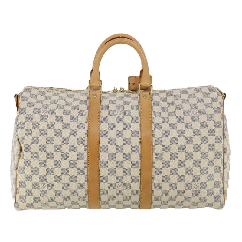 LOUIS VUITTON Damier Azur Keepall Bandouliere 45 Boston Bag N48223 Auth 32852A - Logoexplore - Image 2