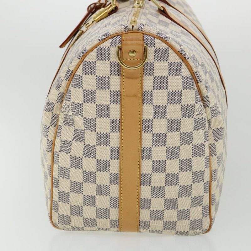 LOUIS VUITTON Damier Azur Keepall Bandouliere 45 Boston Bag N48223 Auth 32852A - Logoexplore - Image 3