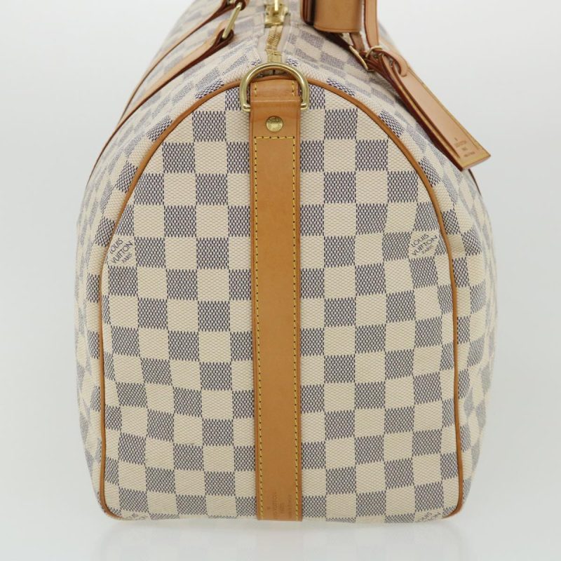 LOUIS VUITTON Damier Azur Keepall Bandouliere 45 Boston Bag N48223 Auth 32852A - Logoexplore - Image 4