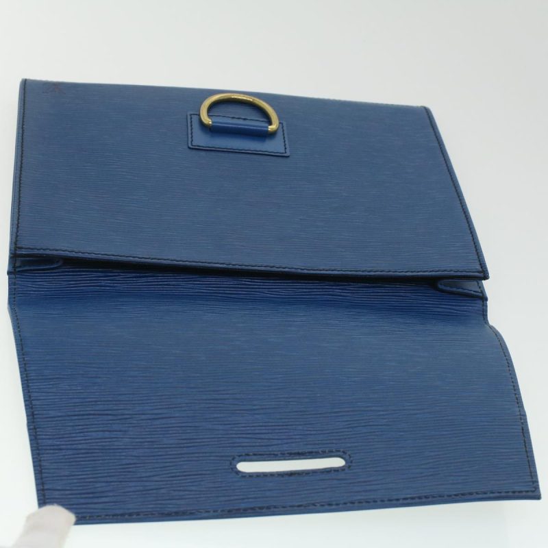 LOUIS VUITTON Epi Jena Clutch Bag Blue M52715 33369 - Logoexplore - Image 8