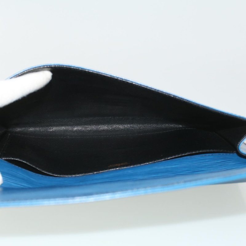 LOUIS VUITTON Epi Jena Clutch Bag Blue M52715 33369 - Logoexplore - Image 9