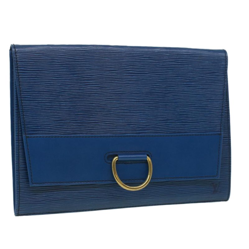LOUIS VUITTON Epi Jena Clutch Bag Blue M52715 33369 - Logoexplore