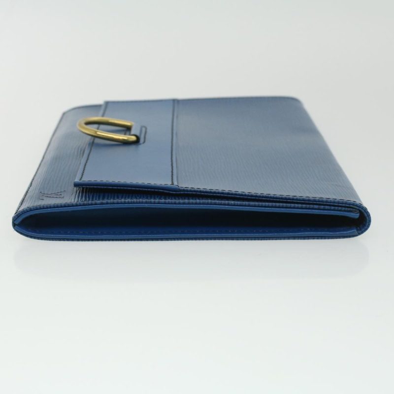 LOUIS VUITTON Epi Jena Clutch Bag Blue M52715 33369 - Logoexplore - Image 4