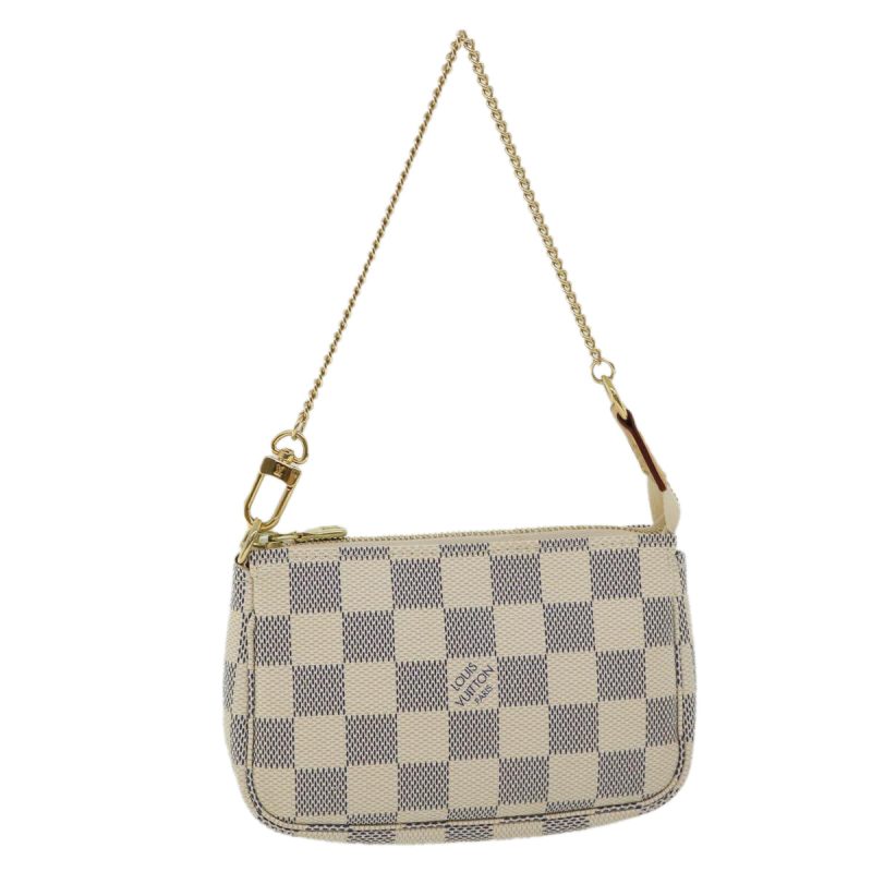 LOUIS VUITTON Damier Azur Mini Pochette Accessoires AccessoryPouch N58010 33530A - Logoexplore