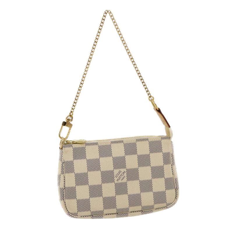 LOUIS VUITTON Damier Azur Mini Pochette Accessoires Pouch - Logoexplore