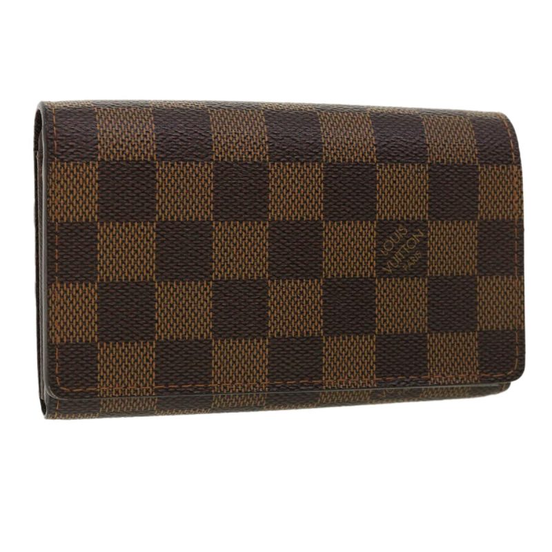 LOUIS VUITTON Damier Ebene Portefeuille Tresor Bifold Wallet N61736 35558 - Logoexplore