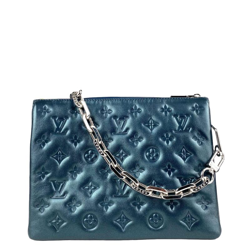 LOUIS VUITTON Coussin PM Metallic Blue w/2 Straps - Logoexplore