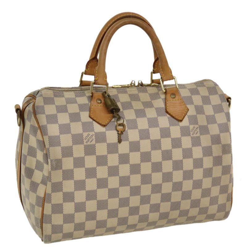 LOUIS VUITTON Damier Azur Speedy Bandouliere 30 2Way Hand Bag N41052 35977 - Logoexplore