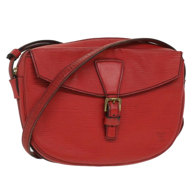 LOUIS VUITTON Epi June Feuille Shoulder Bag Red M52157 LV 36897 - Logoexplore