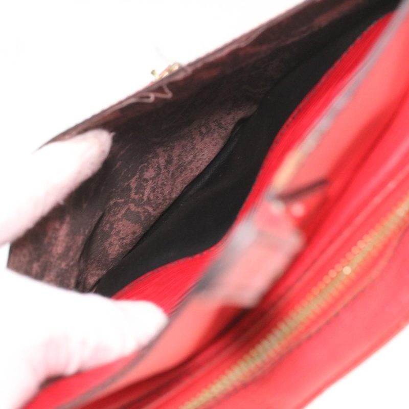 LOUIS VUITTON Epi June Feuille Shoulder Bag Red M52157 LV 36897 - Logoexplore - Image 9