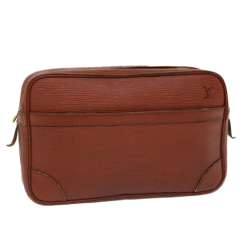 LOUIS VUITTON Epi Compiegne 28 Clutch Bag SPO Brown LV 37361 - Logoexplore