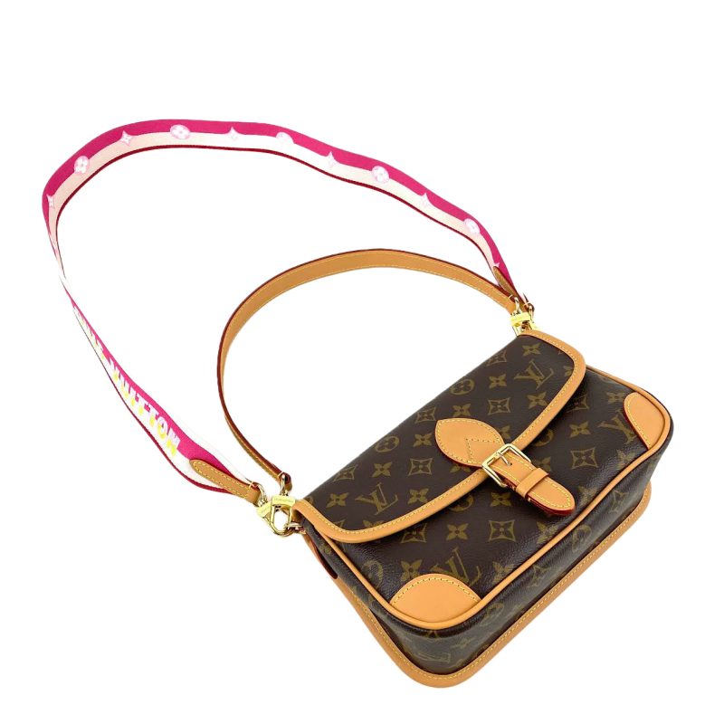 LOUIS VUITTON Diane Monogram Fuchsia w/Leather & Canvas Strap - Logoexplore - Image 5