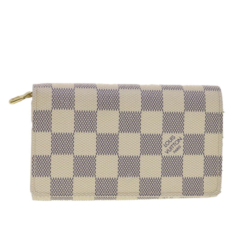 LOUIS VUITTON Damier Azur Porte Monnaie Billets Tresol Wallet N61744 38421 - Logoexplore