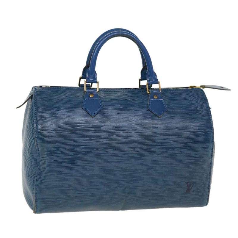LOUIS VUITTON Epi Speedy 30 Hand Bag Toledo Blue M43005 LV 38527 - Logoexplore