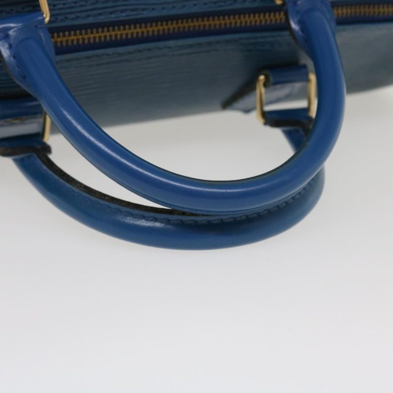 LOUIS VUITTON Epi Speedy 30 Hand Bag Toledo Blue M43005 LV 38527 - Logoexplore - Image 7