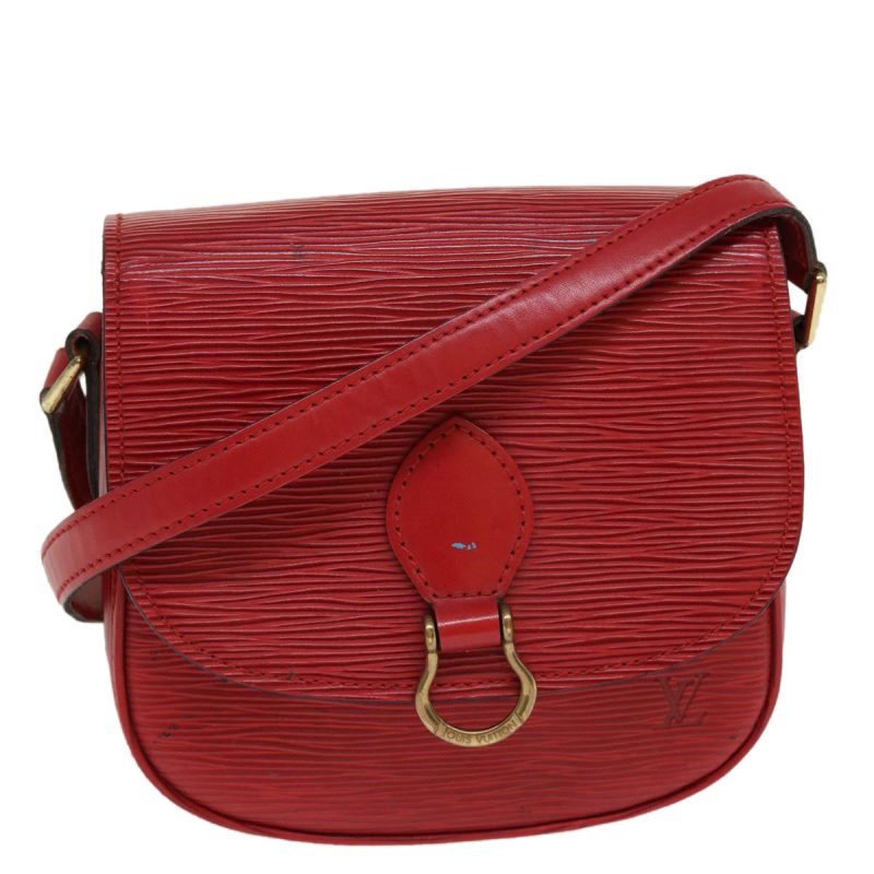 LOUIS VUITTON Epi Saint Cloud PM Shoulder Bag Red M52217 LV 38586 - Logoexplore